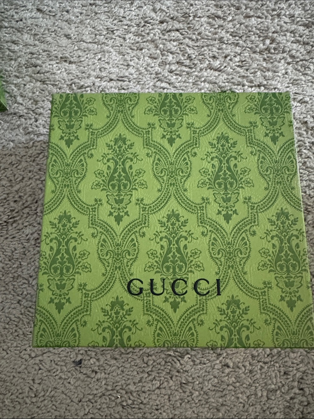 Gucci Lime Green Damask Decorative Box